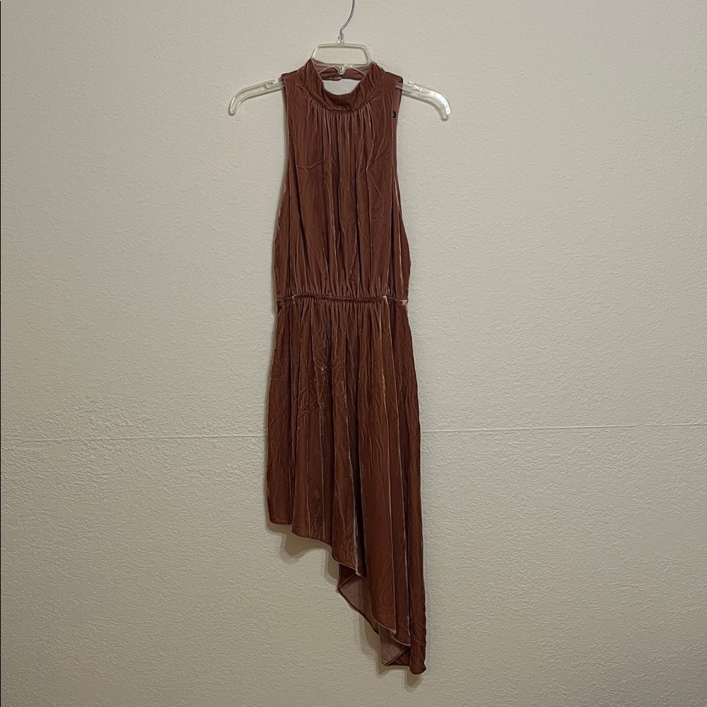 Express Asymmetrical Brown Dress